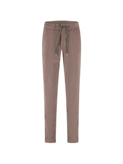 Marco Pescarolo Drawstring Corduroy Trousers In Brown
