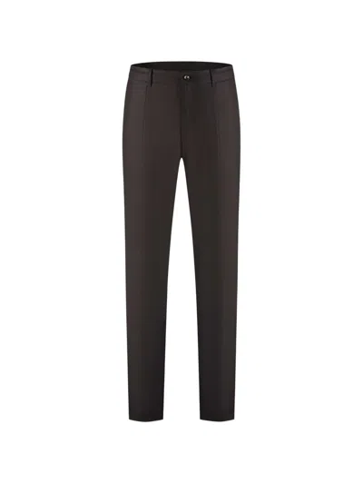 Marco Pescarolo Drawstring Straight-leg Trousers In Brown