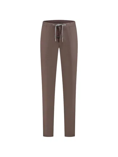 Marco Pescarolo Drawstring-fastening Trousers In Brown