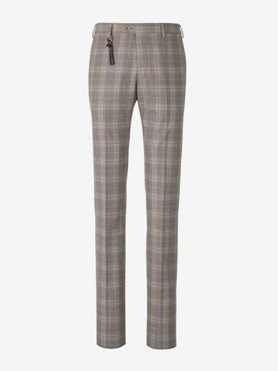 Marco Pescarolo Formal Checked Trousers In Light Grey