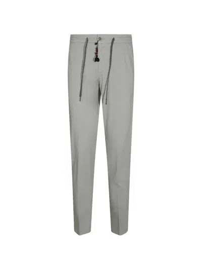 Marco Pescarolo 카라치올로 드로스트링 디테일 코튼 팬츠 In Gray
