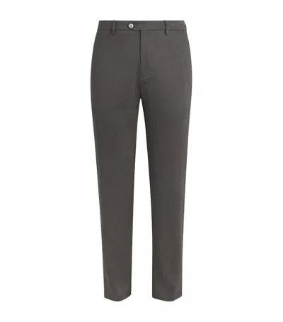 Marco Pescarolo Linen-wool-mohair Trousers In Gray