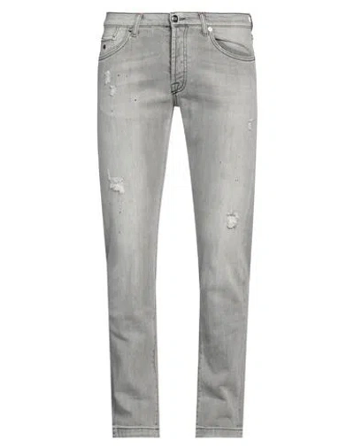 Marco Pescarolo Man Jeans Grey Size 33 Cotton, Elastane