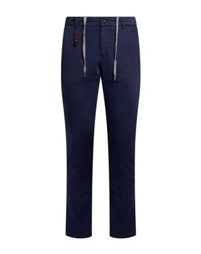 Marco Pescarolo Man Pants Blue Size 32 Cotton, Elastane