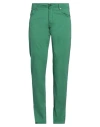 Marco Pescarolo Man Pants Green Size 35 Cotton, Silk, Elastane