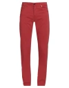 Marco Pescarolo Man Pants Red Size 34 Cotton, Silk, Elastane