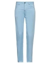 Marco Pescarolo Man Pants Sky Blue Size 29 Cotton, Silk, Elastane