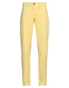 Marco Pescarolo Man Pants Yellow Size 30 Cotton, Silk, Elastane