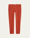 Marco Pescarolo Men's 5-pocket Bull Denim Pants In Sunshine Red