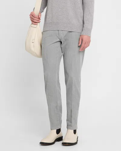 Marco Pescarolo Men's Elour Garment-dyed Corduroy Pants In Light Grey