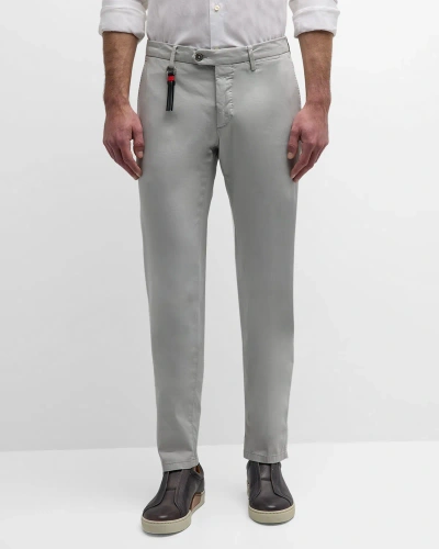Marco Pescarolo Men's Saia Superlight Semi-dress Chino Trousers In Light Grey