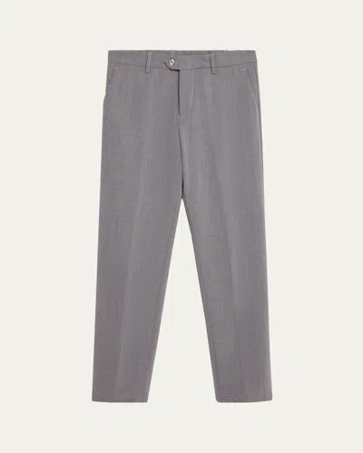 Marco Pescarolo Men's Super 160s Wool Crepe Trousers In Light Grey