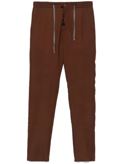 Marco Pescarolo Pants With Drawstring In Brown
