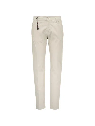Marco Pescarolo Slim-fit Five-pocket Trousers In Neutral