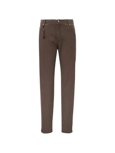 Marco Pescarolo Solid Trousers In Brown