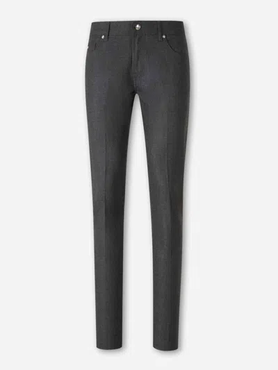 Marco Pescarolo Straight Dress Trousers In Gray
