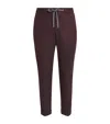 Marco Pescarolo Stretch-cashmere Drawstring Trousers In Burgundy