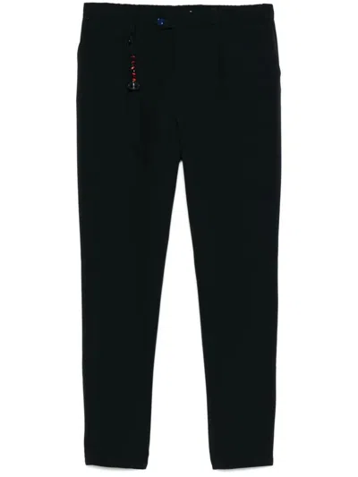 Marco Pescarolo Trousers With Elastic On The Back And Darts In Blue