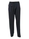 Marco Pescarolo Trousers With Elastic On The Back And Darts In Blue