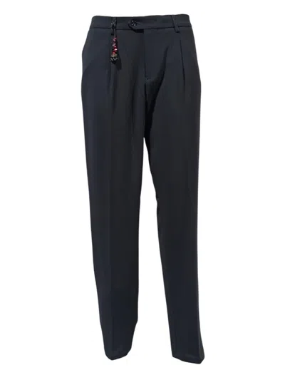 Marco Pescarolo Trousers With Elastic On The Back And Darts In Blue