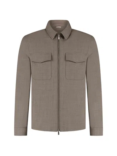 Marco Pescarolo Urus Shirt Jacket In Brown