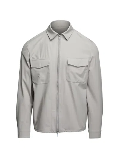 Marco Pescarolo Urus Zip-up Chest-pocket Shirt Jacket In Gray
