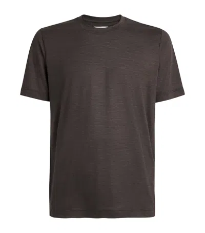 Marco Pescarolo Virgin Wool T-shirt In Brown