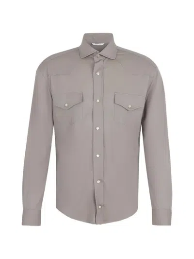 Marco Pescarolo Western-style Jersey Shirt In Neutral