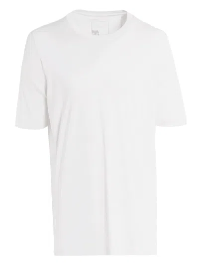 MARCO PESCAROLO WHITE COTTON SHORT-SLEEVED T-SHIRT