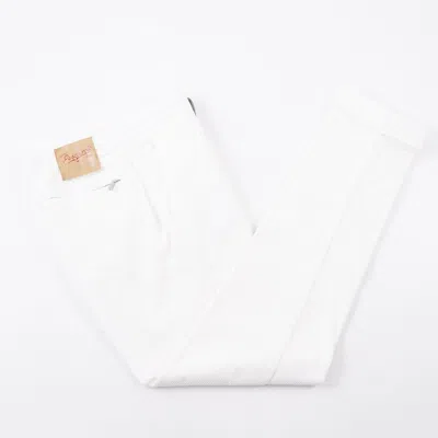 Pre-owned Marco Pescarolo White Soft Corduroy Cotton Jogger Pants 30-32 (eu 48)