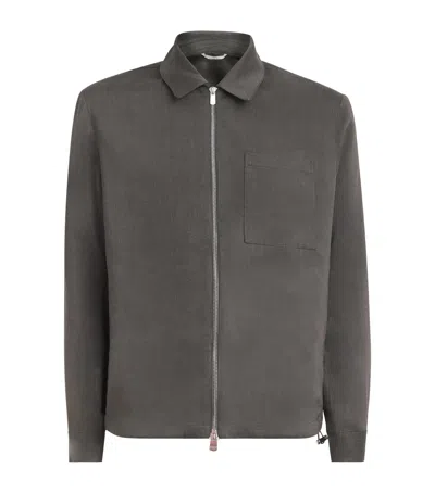 Marco Pescarolo Wool-linen Jacket In Gray