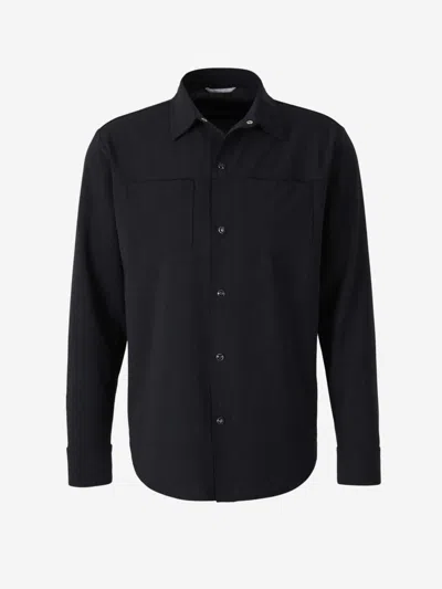 Marco Pescarolo Zeus Wool Overshirt In Midnight Blue