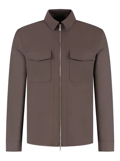 Marco Pescarolo Zip-up Jacket In Brown