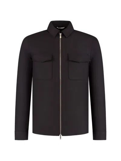 Marco Pescarolo Zip-fastening Overshirt In Black