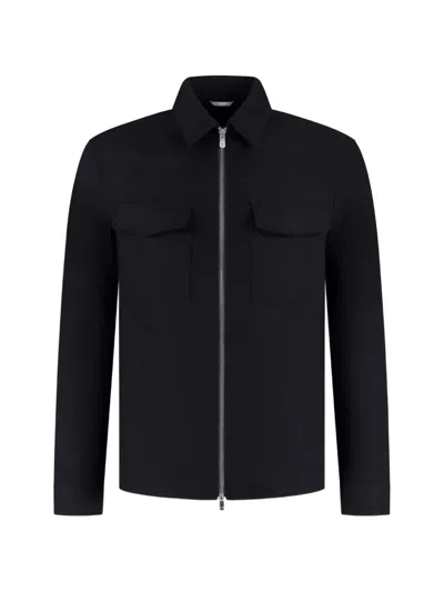 Marco Pescarolo Zip-up Shirt Jacket In Black