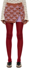 Marco Rambaldi Brown Heart Miniskirt In 15 Brown/liliac