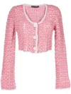 Marco Rambaldi Chunky-knit Button-down Cardigan In Pink