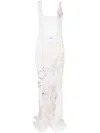 Marco Rambaldi Crochet Long Dress In White