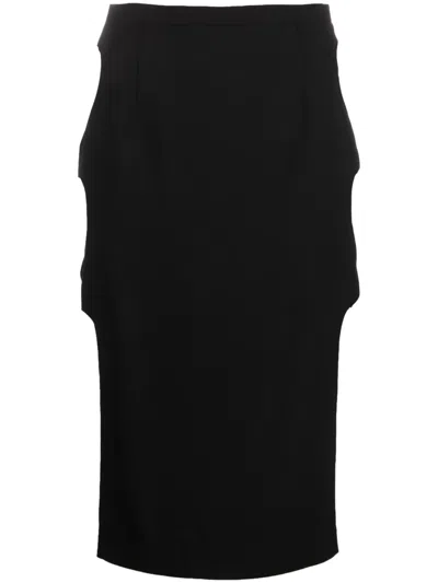 MARCO RAMBALDI CUT-OUT MIDI SKIRT