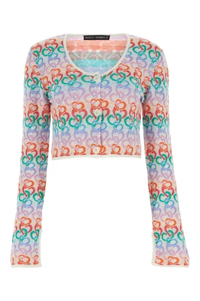 MARCO RAMBALDI MARCO RAMBALDI EMBROIDERED LINEN BLEND CARDIGAN