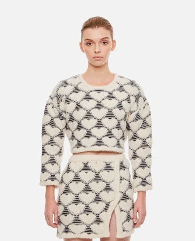 MARCO RAMBALDI FLOATING HEART KNITTED SWEATER