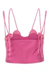 Marco Rambaldi Fucsia Satin Top In 014