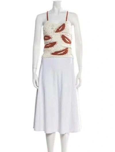 Pre-owned Marco Rambaldi Graphic Print Scoop Neck Top W/ Tags In Multicolor