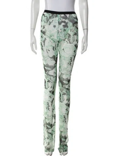 Pre-owned Marco Rambaldi Graphic Print Skinny Leg Pants W/ Tags In Green