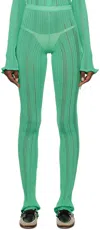 Marco Rambaldi Green Laddering Trousers In 13 Green