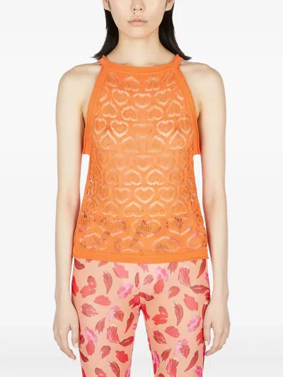 Marco Rambaldi Heart Tank Top In Orange
