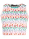 Marco Rambaldi Intarsia-knit Cropped Top In White