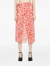 Marco Rambaldi Lips Wrap Beach Skirt In Red