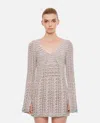 Marco Rambaldi Multicolor Braided Knitted Mini Dress In Pink