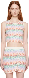 Marco Rambaldi Multicolor Heart Tank Top In 999 Multicolor